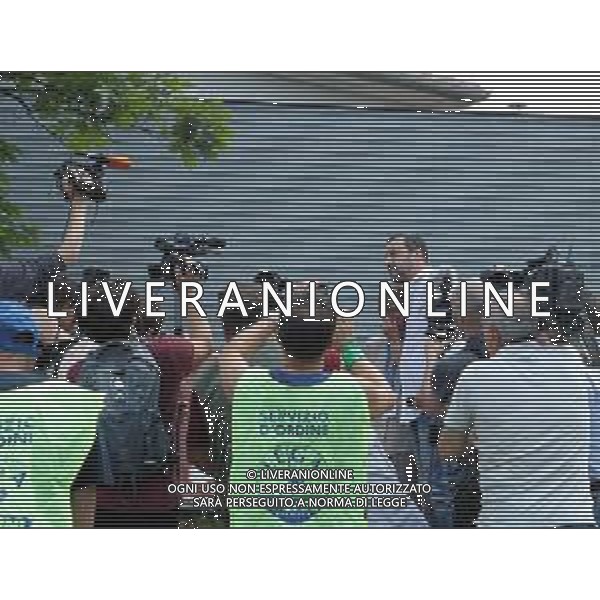 Raduno della Lega Nazionale a Pontida 2018 Pontida (BG) - 01.07.2018 Nella Foto:Matteo Salvini con la madre di Bonanno /Ph.Vitez-Ag. Aldo Liverani