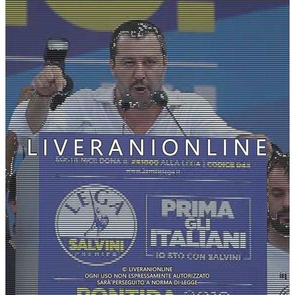 Raduno della Lega Nazionale a Pontida 2018 Pontida (BG) - 01.07.2018 Nella Foto:Matteo Salvini /Ph.Vitez-Ag. Aldo Liverani