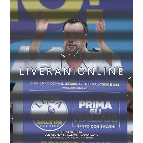 Raduno della Lega Nazionale a Pontida 2018 Pontida (BG) - 01.07.2018 Nella Foto:Matteo Salvini /Ph.Vitez-Ag. Aldo Liverani