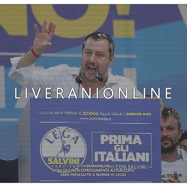 Raduno della Lega Nazionale a Pontida 2018 Pontida (BG) - 01.07.2018 Nella Foto:Matteo Salvini /Ph.Vitez-Ag. Aldo Liverani