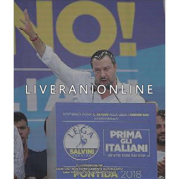 Raduno della Lega Nazionale a Pontida 2018 Pontida (BG) - 01.07.2018 Nella Foto:Matteo Salvini /Ph.Vitez-Ag. Aldo Liverani