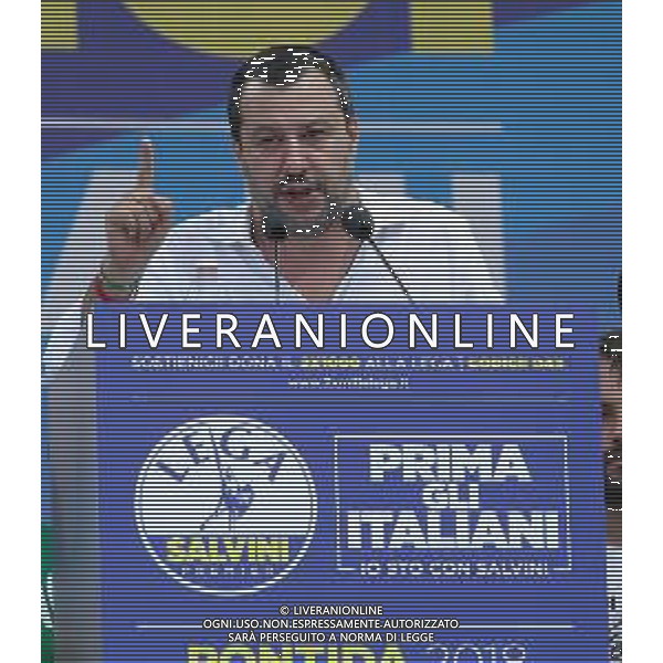 Raduno della Lega Nazionale a Pontida 2018 Pontida (BG) - 01.07.2018 Nella Foto:Matteo Salvini /Ph.Vitez-Ag. Aldo Liverani