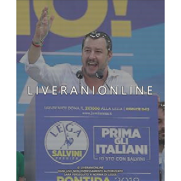 Raduno della Lega Nazionale a Pontida 2018 Pontida (BG) - 01.07.2018 Nella Foto:Matteo Salvini /Ph.Vitez-Ag. Aldo Liverani