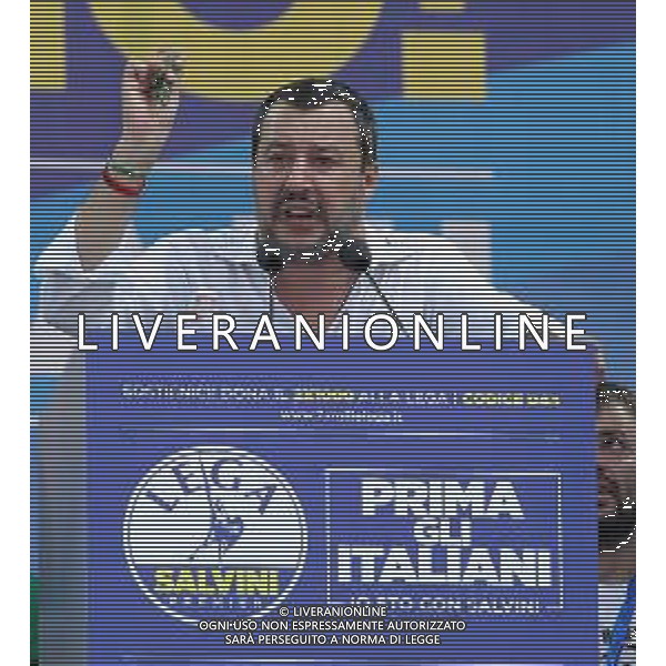 Raduno della Lega Nazionale a Pontida 2018 Pontida (BG) - 01.07.2018 Nella Foto:Matteo Salvini /Ph.Vitez-Ag. Aldo Liverani