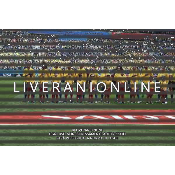 FIFA World Cup Russia 2018 Match No. 025, 2018-06-22 Brazil vs Costa Rica Saint Petersburg Stadium PILKA NOZNA MISTRZOSTWA SWIATA W PILCE NOZNEJ MUNDIAL ROSJA 2018 BRAZYLIA - KOSTARYKA FOT. JOHN BOTOS PROJECT PLUS/NEWSPIX.PL --- Newspix.pl Brazil line up (Brazil v Costa Rica) AG ALDO LIVERANI SAS-ONLY ITALY