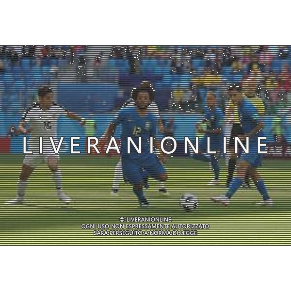 FIFA World Cup Russia 2018 Match No. 025, 2018-06-22 Brazil vs Costa Rica Saint Petersburg Stadium PILKA NOZNA MISTRZOSTWA SWIATA W PILCE NOZNEJ MUNDIAL ROSJA 2018 BRAZYLIA - KOSTARYKA FOT. JOHN BOTOS PROJECT PLUS/NEWSPIX.PL --- Newspix.pl MARCELO (BRA) PHILIPPE COUTINHO (BRA) AG ALDO LIVERANI SAS-ONLY ITALY