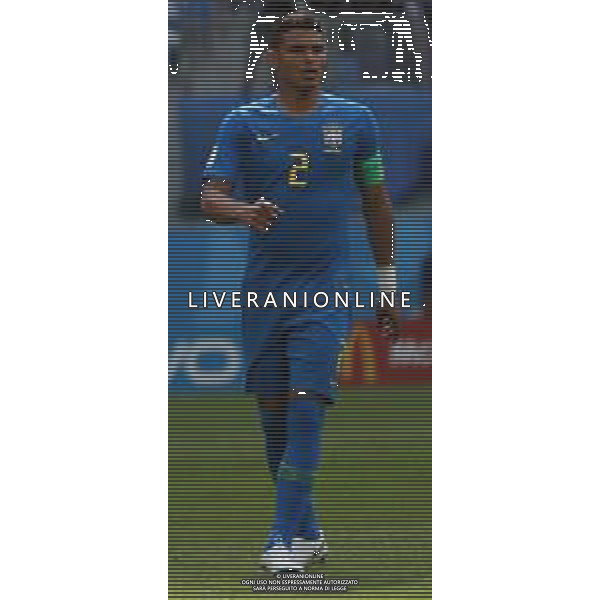 FIFA World Cup Russia 2018 Match No. 025, 2018-06-22 Brazil vs Costa Rica Saint Petersburg Stadium PILKA NOZNA MISTRZOSTWA SWIATA W PILCE NOZNEJ MUNDIAL ROSJA 2018 BRAZYLIA - KOSTARYKA FOT. JOHN BOTOS PROJECT PLUS/NEWSPIX.PL --- Newspix.pl THIAGO SILVA (BRA) AG ALDO LIVERANI SAS-ONLY ITALY