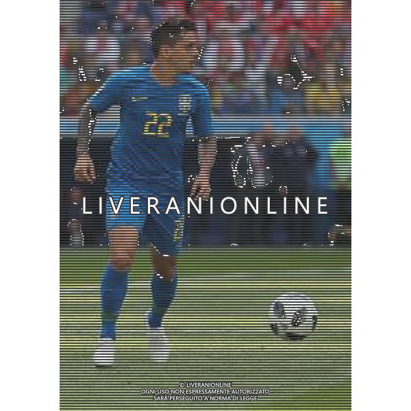 FIFA World Cup Russia 2018 Match No. 025, 2018-06-22 Brazil vs Costa Rica Saint Petersburg Stadium PILKA NOZNA MISTRZOSTWA SWIATA W PILCE NOZNEJ MUNDIAL ROSJA 2018 BRAZYLIA - KOSTARYKA FOT. JOHN BOTOS PROJECT PLUS/NEWSPIX.PL --- Newspix.pl FAGNER (BRA) AG ALDO LIVERANI SAS-ONLY ITALY