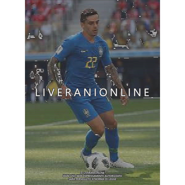 FIFA World Cup Russia 2018 Match No. 025, 2018-06-22 Brazil vs Costa Rica Saint Petersburg Stadium PILKA NOZNA MISTRZOSTWA SWIATA W PILCE NOZNEJ MUNDIAL ROSJA 2018 BRAZYLIA - KOSTARYKA FOT. JOHN BOTOS PROJECT PLUS/NEWSPIX.PL --- Newspix.pl FAGNER (BRA) AG ALDO LIVERANI SAS-ONLY ITALY