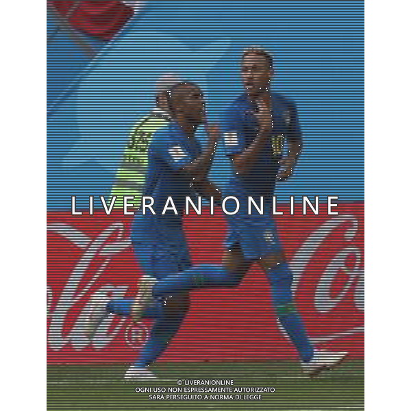 FIFA World Cup Russia 2018 Match No. 025, 2018-06-22 Brazil vs Costa Rica Saint Petersburg Stadium PILKA NOZNA MISTRZOSTWA SWIATA W PILCE NOZNEJ MUNDIAL ROSJA 2018 BRAZYLIA - KOSTARYKA FOT. JOHN BOTOS PROJECT PLUS/NEWSPIX.PL --- Newspix.pl NEYMAR (BRA) celebrates after scoring AG ALDO LIVERANI SAS-ONLY ITALY