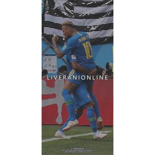 FIFA World Cup Russia 2018 Match No. 025, 2018-06-22 Brazil vs Costa Rica Saint Petersburg Stadium PILKA NOZNA MISTRZOSTWA SWIATA W PILCE NOZNEJ MUNDIAL ROSJA 2018 BRAZYLIA - KOSTARYKA FOT. JOHN BOTOS PROJECT PLUS/NEWSPIX.PL --- Newspix.pl NEYMAR (BRA) celebrates after scoring AG ALDO LIVERANI SAS-ONLY ITALY