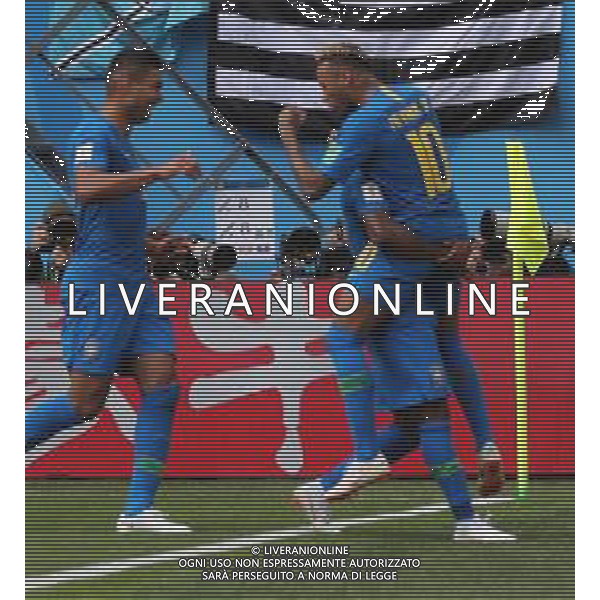 FIFA World Cup Russia 2018 Match No. 025, 2018-06-22 Brazil vs Costa Rica Saint Petersburg Stadium PILKA NOZNA MISTRZOSTWA SWIATA W PILCE NOZNEJ MUNDIAL ROSJA 2018 BRAZYLIA - KOSTARYKA FOT. JOHN BOTOS PROJECT PLUS/NEWSPIX.PL --- Newspix.pl NEYMAR (BRA) celebrates after scoring AG ALDO LIVERANI SAS-ONLY ITALY