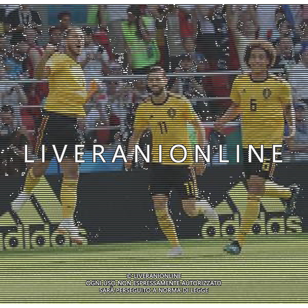FIFA World Cup Russia 2018 Match No. 029, 2018-06-23 Belgium vs Tunisia Spartak Stadium PILKA NOZNA MISTRZOSTWA SWIATA W PILCE NOZNEJ MUNDIAL ROSJA 2018 BELGIA - TUNEZJA FOT. JOHN BOTOS PROJECT PLUS/NEWSPIX.PL --- Newspix.pl E. HAZARD (BEL) celebrates after scoring penalty AG ALDO LIVERANI SAS-ONLY ITALY