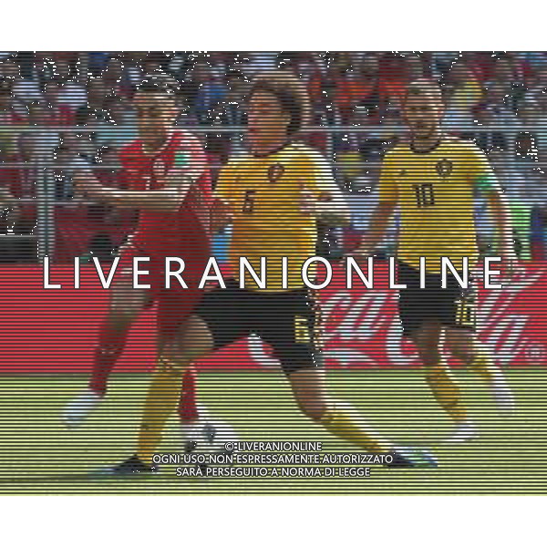 FIFA World Cup Russia 2018 Match No. 029, 2018-06-23 Belgium vs Tunisia Spartak Stadium PILKA NOZNA MISTRZOSTWA SWIATA W PILCE NOZNEJ MUNDIAL ROSJA 2018 BELGIA - TUNEZJA FOT. JOHN BOTOS PROJECT PLUS/NEWSPIX.PL --- Newspix.pl KHAOUI (TUN) WITSEL (BEL)& E. HAZARD (BEL) AG ALDO LIVERANI SAS-ONLY ITALY