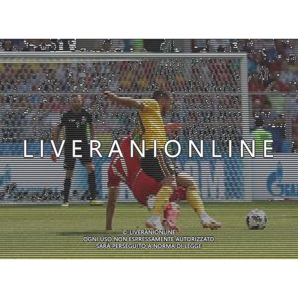 FIFA World Cup Russia 2018 Match No. 029, 2018-06-23 Belgium vs Tunisia Spartak Stadium PILKA NOZNA MISTRZOSTWA SWIATA W PILCE NOZNEJ MUNDIAL ROSJA 2018 BELGIA - TUNEZJA FOT. JOHN BOTOS PROJECT PLUS/NEWSPIX.PL --- Newspix.pl E. HAZARD (BEL) SKHIRI (TUN) AG ALDO LIVERANI SAS-ONLY ITALY