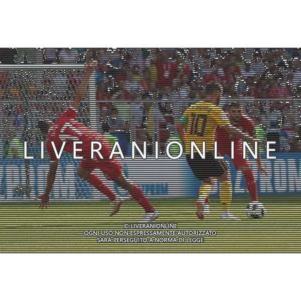 FIFA World Cup Russia 2018 Match No. 029, 2018-06-23 Belgium vs Tunisia Spartak Stadium PILKA NOZNA MISTRZOSTWA SWIATA W PILCE NOZNEJ MUNDIAL ROSJA 2018 BELGIA - TUNEZJA FOT. JOHN BOTOS PROJECT PLUS/NEWSPIX.PL --- Newspix.pl E. HAZARD (BEL) SKHIRI (TUN) AG ALDO LIVERANI SAS-ONLY ITALY
