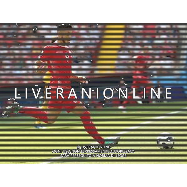 FIFA World Cup Russia 2018 Match No. 029, 2018-06-23 Belgium vs Tunisia Spartak Stadium PILKA NOZNA MISTRZOSTWA SWIATA W PILCE NOZNEJ MUNDIAL ROSJA 2018 BELGIA - TUNEZJA FOT. JOHN BOTOS PROJECT PLUS/NEWSPIX.PL --- Newspix.pl BADRI (TUN) AG ALDO LIVERANI SAS-ONLY ITALY