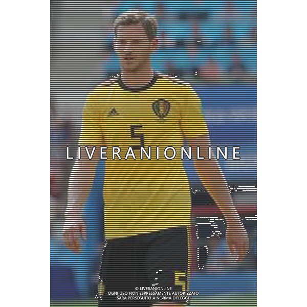 FIFA World Cup Russia 2018 Match No. 029, 2018-06-23 Belgium vs Tunisia Spartak Stadium PILKA NOZNA MISTRZOSTWA SWIATA W PILCE NOZNEJ MUNDIAL ROSJA 2018 BELGIA - TUNEZJA FOT. JOHN BOTOS PROJECT PLUS/NEWSPIX.PL --- Newspix.pl VERTONGHEN (BEL) AG ALDO LIVERANI SAS-ONLY ITALY