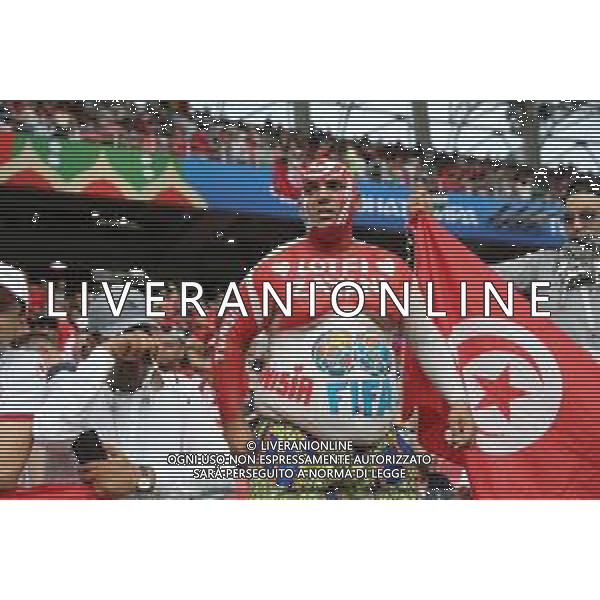 FIFA World Cup Russia 2018 Match No. 029, 2018-06-23 Belgium vs Tunisia Spartak Stadium PILKA NOZNA MISTRZOSTWA SWIATA W PILCE NOZNEJ MUNDIAL ROSJA 2018 BELGIA - TUNEZJA FOT. JOHN BOTOS PROJECT PLUS/NEWSPIX.PL --- Newspix.pl Tunisia fan (Belgium v Tunisia) AG ALDO LIVERANI SAS-ONLY ITALY
