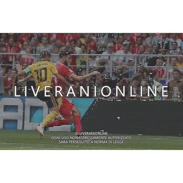 FIFA World Cup Russia 2018 Match No. 029, 2018-06-23 Belgium vs Tunisia Spartak Stadium PILKA NOZNA MISTRZOSTWA SWIATA W PILCE NOZNEJ MUNDIAL ROSJA 2018 BELGIA - TUNEZJA FOT. JOHN BOTOS PROJECT PLUS/NEWSPIX.PL --- Newspix.pl E. HAZARD (BEL) Scores AG ALDO LIVERANI SAS-ONLY ITALY