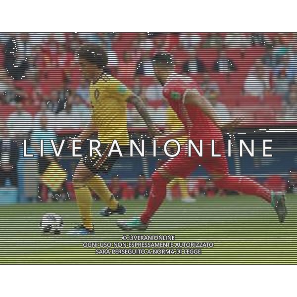 FIFA World Cup Russia 2018 Match No. 029, 2018-06-23 Belgium vs Tunisia Spartak Stadium PILKA NOZNA MISTRZOSTWA SWIATA W PILCE NOZNEJ MUNDIAL ROSJA 2018 BELGIA - TUNEZJA FOT. JOHN BOTOS PROJECT PLUS/NEWSPIX.PL --- Newspix.pl VERTONGHEN (BEL) AG ALDO LIVERANI SAS-ONLY ITALY