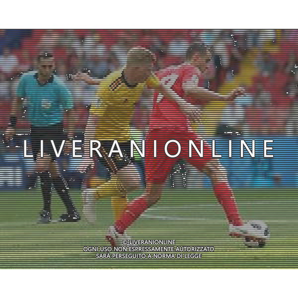 FIFA World Cup Russia 2018 Match No. 029, 2018-06-23 Belgium vs Tunisia Spartak Stadium PILKA NOZNA MISTRZOSTWA SWIATA W PILCE NOZNEJ MUNDIAL ROSJA 2018 BELGIA - TUNEZJA FOT. JOHN BOTOS PROJECT PLUS/NEWSPIX.PL --- Newspix.pl DE BRUYNE (BEL) AG ALDO LIVERANI SAS-ONLY ITALY