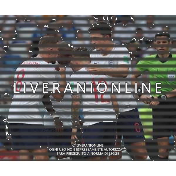 FIFA World Cup Russia 2018 Match No. 030, 2018-06-24 England vs Panama Nizhny Novgorod Stadium PILKA NOZNA MISTRZOSTWA SWIATA W PILCE NOZNEJ MUNDIAL ROSJA 2018 ANGLIA - PANAMA FOT. JOHN BOTOS PROJECT PLUS/NEWSPIX.PL --- Newspix.pl Jordan HENDERSON (ENG) Kieran TRIPPIER (ENG) Harry MAGUIRE (ENG) AG ALDO LIVERANI SAS-ONLY ITALY
