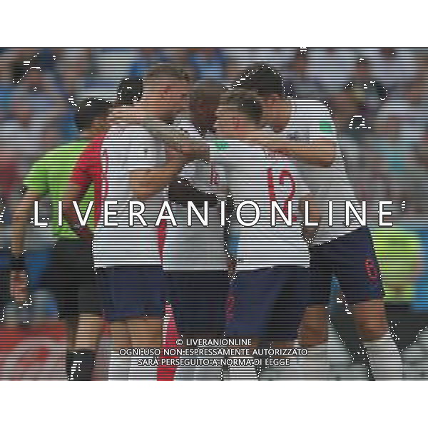 FIFA World Cup Russia 2018 Match No. 030, 2018-06-24 England vs Panama Nizhny Novgorod Stadium PILKA NOZNA MISTRZOSTWA SWIATA W PILCE NOZNEJ MUNDIAL ROSJA 2018 ANGLIA - PANAMA FOT. JOHN BOTOS PROJECT PLUS/NEWSPIX.PL --- Newspix.pl Jordan HENDERSON (ENG) Kieran TRIPPIER (ENG) Harry MAGUIRE (ENG) AG ALDO LIVERANI SAS-ONLY ITALY