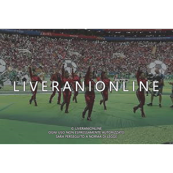 FIFA World Cup Russia 2018 Opening Ceremony 14th June 2018 PILKA NOZNA MISTRZOSTWA SWIATA W PILCE NOZNEJ MUNDIAL ROSJA 2018 OTWARCIE - CEREMONIA OTWARCIA FOT. JOHN BOTOS PROJECT PLUS/NEWSPIX.PL --- Newspix.pl Robbie Williams performs at the World Cup opening ceremony in Moscow AG ALDO LIVERANI SAS-ONLY ITALY