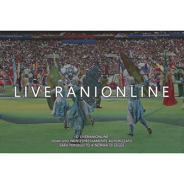 FIFA World Cup Russia 2018 Opening Ceremony 14th June 2018 PILKA NOZNA MISTRZOSTWA SWIATA W PILCE NOZNEJ MUNDIAL ROSJA 2018 OTWARCIE - CEREMONIA OTWARCIA FOT. JOHN BOTOS PROJECT PLUS/NEWSPIX.PL --- Newspix.pl Robbie Williams performs at the World Cup opening ceremony in Moscow. AG ALDO LIVERANI SAS-ONLY ITALY