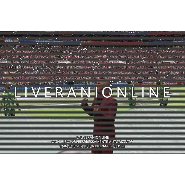 FIFA World Cup Russia 2018 Opening Ceremony 14th June 2018 PILKA NOZNA MISTRZOSTWA SWIATA W PILCE NOZNEJ MUNDIAL ROSJA 2018 OTWARCIE - CEREMONIA OTWARCIA FOT. JOHN BOTOS PROJECT PLUS/NEWSPIX.PL --- Newspix.pl Robbie Williams performs at the World Cup opening ceremony in Moscow AG ALDO LIVERANI SAS-ONLY ITALY