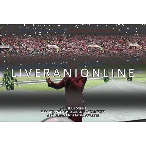 FIFA World Cup Russia 2018 Opening Ceremony 14th June 2018 PILKA NOZNA MISTRZOSTWA SWIATA W PILCE NOZNEJ MUNDIAL ROSJA 2018 OTWARCIE - CEREMONIA OTWARCIA FOT. JOHN BOTOS PROJECT PLUS/NEWSPIX.PL --- Newspix.pl Robbie Williams performs at the World Cup opening ceremony in Moscow AG ALDO LIVERANI SAS-ONLY ITALY