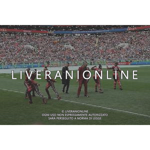 FIFA World Cup Russia 2018 Opening Ceremony 14th June 2018 PILKA NOZNA MISTRZOSTWA SWIATA W PILCE NOZNEJ MUNDIAL ROSJA 2018 OTWARCIE - CEREMONIA OTWARCIA FOT. JOHN BOTOS PROJECT PLUS/NEWSPIX.PL --- Newspix.pl Robbie Williams performs at the World Cup opening ceremony in Moscow AG ALDO LIVERANI SAS-ONLY ITALY