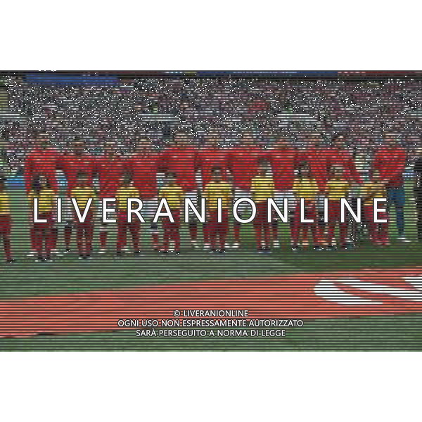 FIFA World Cup Russia 2018 Match No 01, 2018Đ06Đ14, Russia vs Saudi Arabia, Luzhniki Stadium (MLU) PILKA NOZNA MISTRZOSTWA SWIATA W PILCE NOZNEJ MUNDIAL ROSJA 2018 ROSJA - ARABIA SAUDYJSKA FOT. JOHN BOTOS PROJECT PLUS/NEWSPIX.PL --- Newspix.pl Russia Line Up AG ALDO LIVERANI SAS-ONLY ITALY