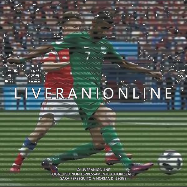 FIFA World Cup Russia 2018 Match No 01, 2018Đ06Đ14, Russia vs Saudi Arabia, Luzhniki Stadium (MLU) PILKA NOZNA MISTRZOSTWA SWIATA W PILCE NOZNEJ MUNDIAL ROSJA 2018 ROSJA - ARABIA SAUDYJSKA FOT. JOHN BOTOS PROJECT PLUS/NEWSPIX.PL --- Newspix.pl SALMAN ALFARAJ (KSA) AG ALDO LIVERANI SAS-ONLY ITALY