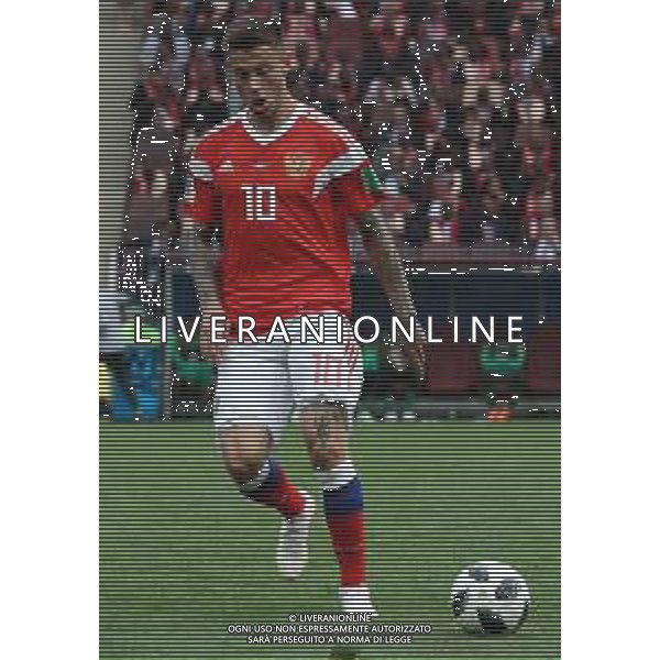 FIFA World Cup Russia 2018 Match No 01, 2018Đ06Đ14, Russia vs Saudi Arabia, Luzhniki Stadium (MLU) PILKA NOZNA MISTRZOSTWA SWIATA W PILCE NOZNEJ MUNDIAL ROSJA 2018 ROSJA - ARABIA SAUDYJSKA FOT. JOHN BOTOS PROJECT PLUS/NEWSPIX.PL --- Newspix.pl Fedor SMOLOV (RUS) AG ALDO LIVERANI SAS-ONLY ITALY