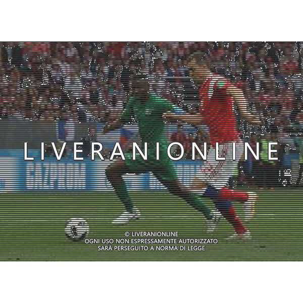 FIFA World Cup Russia 2018 Match No 01, 2018Đ06Đ14, Russia vs Saudi Arabia, Luzhniki Stadium (MLU) PILKA NOZNA MISTRZOSTWA SWIATA W PILCE NOZNEJ MUNDIAL ROSJA 2018 ROSJA - ARABIA SAUDYJSKA FOT. JOHN BOTOS PROJECT PLUS/NEWSPIX.PL --- Newspix.pl Artem DZYUBA (RUS) AG ALDO LIVERANI SAS-ONLY ITALY