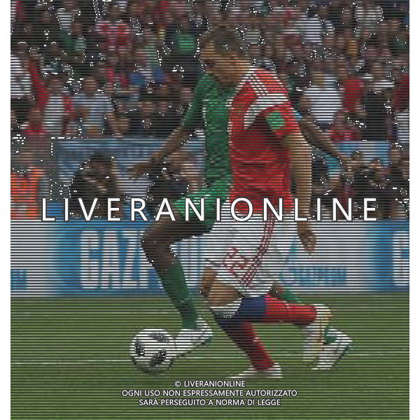 FIFA World Cup Russia 2018 Match No 01, 2018Đ06Đ14, Russia vs Saudi Arabia, Luzhniki Stadium (MLU) PILKA NOZNA MISTRZOSTWA SWIATA W PILCE NOZNEJ MUNDIAL ROSJA 2018 ROSJA - ARABIA SAUDYJSKA FOT. JOHN BOTOS PROJECT PLUS/NEWSPIX.PL --- Newspix.pl Artem DZYUBA (RUS) AG ALDO LIVERANI SAS-ONLY ITALY