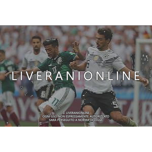 FIFA World Cup Russia 2018 Match No. 011, 2018-06-17 Germany vs Mexico Luzhniki Stadium PILKA NOZNA MISTRZOSTWA SWIATA W PILCE NOZNEJ MUNDIAL ROSJA 2018 NIEMCY - MEKSYK FOT. JOHN BOTOS PROJECT PLUS/NEWSPIX.PL --- Newspix.pl Carlos VELA (MEX) Mats HUMMELS (GER)