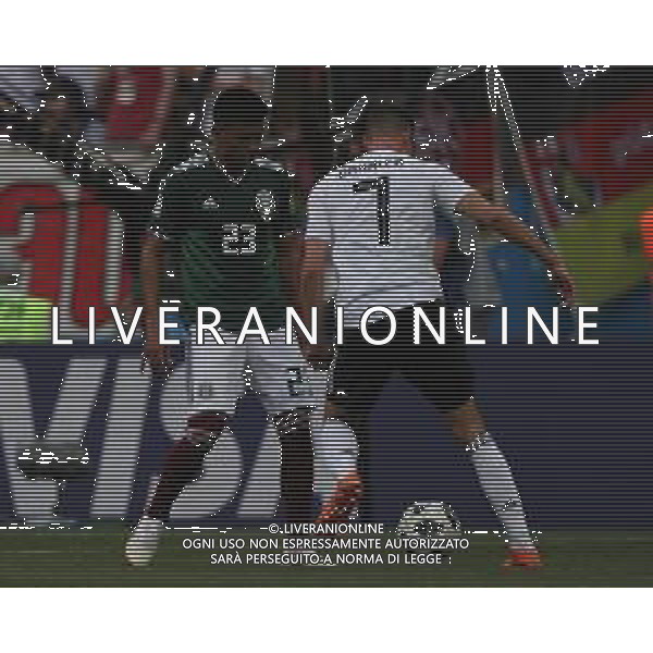 FIFA World Cup Russia 2018 Match No. 011, 2018-06-17 Germany vs Mexico Luzhniki Stadium PILKA NOZNA MISTRZOSTWA SWIATA W PILCE NOZNEJ MUNDIAL ROSJA 2018 NIEMCY - MEKSYK FOT. JOHN BOTOS PROJECT PLUS/NEWSPIX.PL --- Newspix.pl Jesus GALLARDO (MEX) & Julian DRAXLER (GER)