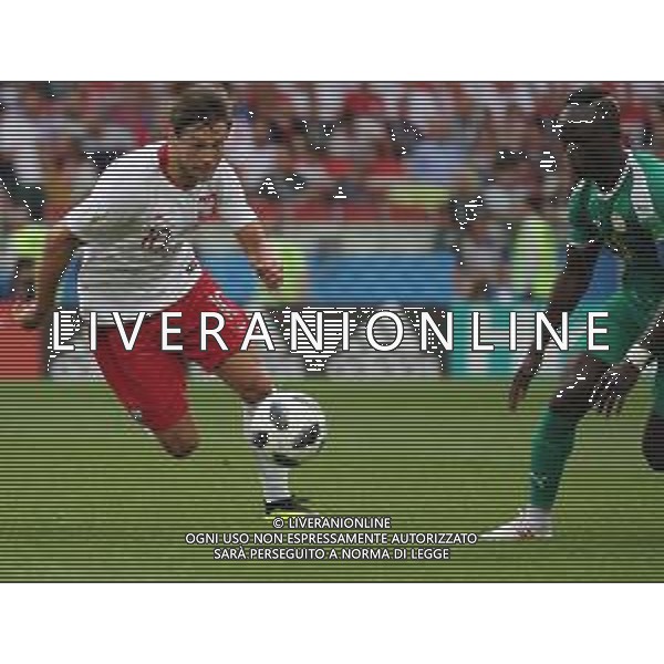 FIFA World Cup Russia 2018 Match No. 015, 2018-06-19 Poland vs Senegal Spartak Stadium PILKA NOZNA MISTRZOSTWA SWIATA W PILCE NOZNEJ MUNDIAL ROSJA 2018 POLSKA - SENEGAL FOT. JOHN BOTOS PROJECT PLUS/NEWSPIX.PL --- Newspix.pl Grzegorz KRYCHOWIAK (POL) Sadio MANE (SEN) AG ALDO LIVERANI SAS-ONLY ITALY