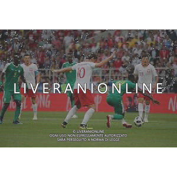 FIFA World Cup Russia 2018 Match No. 015, 2018-06-19 Poland vs Senegal Spartak Stadium PILKA NOZNA MISTRZOSTWA SWIATA W PILCE NOZNEJ MUNDIAL ROSJA 2018 POLSKA - SENEGAL FOT. JOHN BOTOS PROJECT PLUS/NEWSPIX.PL --- Newspix.pl Grzegorz KRYCHOWIAK (POL) Sadio MANE (SEN) AG ALDO LIVERANI SAS-ONLY ITALY