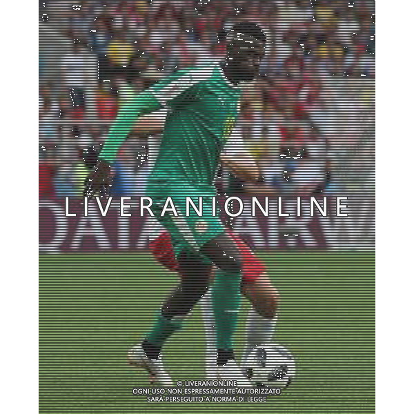 FIFA World Cup Russia 2018 Match No. 015, 2018-06-19 Poland vs Senegal Spartak Stadium PILKA NOZNA MISTRZOSTWA SWIATA W PILCE NOZNEJ MUNDIAL ROSJA 2018 POLSKA - SENEGAL FOT. JOHN BOTOS PROJECT PLUS/NEWSPIX.PL --- Newspix.pl Mbaye NIANG (SEN) AG ALDO LIVERANI SAS-ONLY ITALY