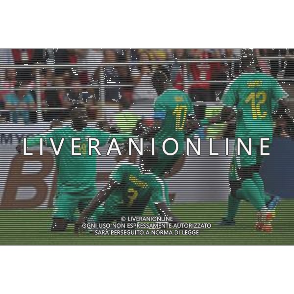 FIFA World Cup Russia 2018 Match No. 015, 2018-06-19 Poland vs Senegal Spartak Stadium PILKA NOZNA MISTRZOSTWA SWIATA W PILCE NOZNEJ MUNDIAL ROSJA 2018 POLSKA - SENEGAL FOT. JOHN BOTOS PROJECT PLUS/NEWSPIX.PL --- Newspix.pl Mbaye NIANG (SEN) second goal celebrations AG ALDO LIVERANI SAS-ONLY ITALY