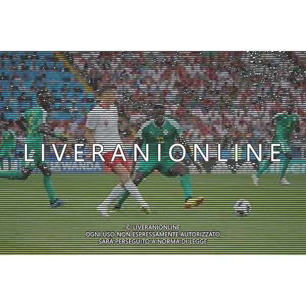 FIFA World Cup Russia 2018 Match No. 015, 2018-06-19 Poland vs Senegal Spartak Stadium PILKA NOZNA MISTRZOSTWA SWIATA W PILCE NOZNEJ MUNDIAL ROSJA 2018 POLSKA - SENEGAL FOT. JOHN BOTOS PROJECT PLUS/NEWSPIX.PL --- Newspix.pl Robert LEWANDOWSKI (POL) Maciej RYBUS (POL) AG ALDO LIVERANI SAS-ONLY ITALY