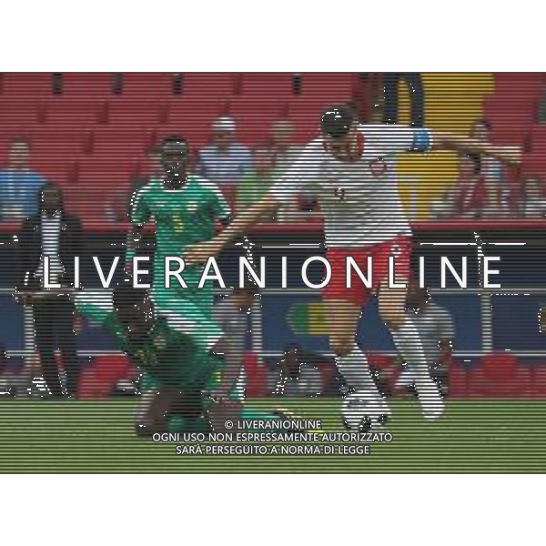FIFA World Cup Russia 2018 Match No. 015, 2018-06-19 Poland vs Senegal Spartak Stadium PILKA NOZNA MISTRZOSTWA SWIATA W PILCE NOZNEJ MUNDIAL ROSJA 2018 POLSKA - SENEGAL FOT. JOHN BOTOS PROJECT PLUS/NEWSPIX.PL --- Newspix.pl Alfred NDIAYE (SEN) Robert LEWANDOWSKI (POL) AG ALDO LIVERANI SAS-ONLY ITALY