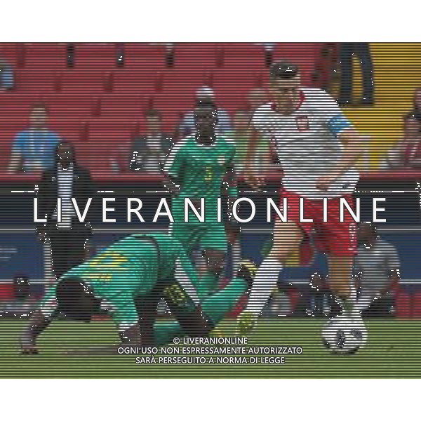 FIFA World Cup Russia 2018 Match No. 015, 2018-06-19 Poland vs Senegal Spartak Stadium PILKA NOZNA MISTRZOSTWA SWIATA W PILCE NOZNEJ MUNDIAL ROSJA 2018 POLSKA - SENEGAL FOT. JOHN BOTOS PROJECT PLUS/NEWSPIX.PL --- Newspix.pl Alfred NDIAYE (SEN) Robert LEWANDOWSKI (POL) AG ALDO LIVERANI SAS-ONLY ITALY
