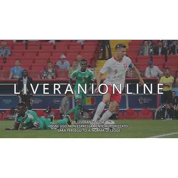 FIFA World Cup Russia 2018 Match No. 015, 2018-06-19 Poland vs Senegal Spartak Stadium PILKA NOZNA MISTRZOSTWA SWIATA W PILCE NOZNEJ MUNDIAL ROSJA 2018 POLSKA - SENEGAL FOT. JOHN BOTOS PROJECT PLUS/NEWSPIX.PL --- Newspix.pl Alfred NDIAYE (SEN) Robert LEWANDOWSKI (POL) AG ALDO LIVERANI SAS-ONLY ITALY
