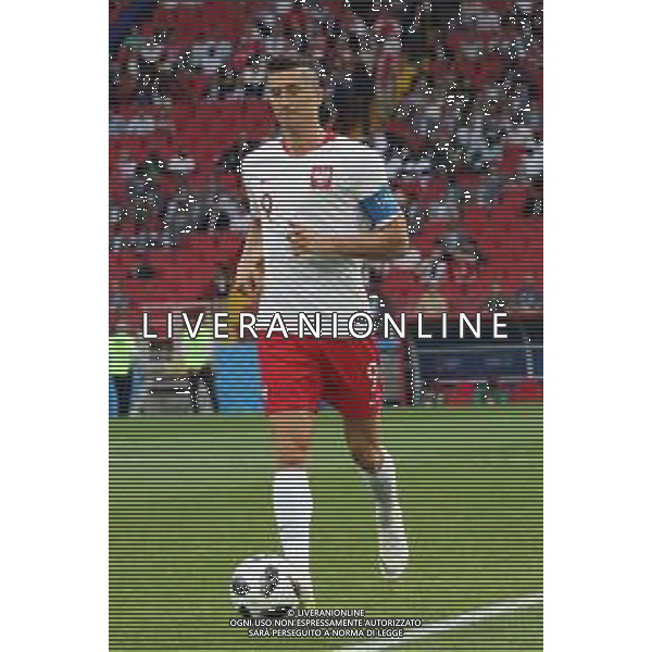 FIFA World Cup Russia 2018 Match No. 015, 2018-06-19 Poland vs Senegal Spartak Stadium PILKA NOZNA MISTRZOSTWA SWIATA W PILCE NOZNEJ MUNDIAL ROSJA 2018 POLSKA - SENEGAL FOT. JOHN BOTOS PROJECT PLUS/NEWSPIX.PL --- Newspix.pl Robert LEWANDOWSKI (POL) AG ALDO LIVERANI SAS-ONLY ITALY