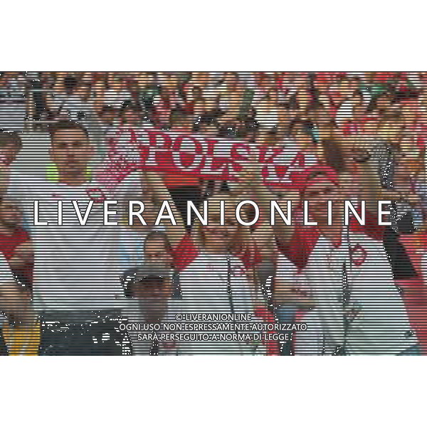 FIFA World Cup Russia 2018 Match No. 015, 2018-06-19 Poland vs Senegal Spartak Stadium PILKA NOZNA MISTRZOSTWA SWIATA W PILCE NOZNEJ MUNDIAL ROSJA 2018 POLSKA - SENEGAL FOT. JOHN BOTOS PROJECT PLUS/NEWSPIX.PL --- Newspix.pl Polish fans (POLSKA) AG ALDO LIVERANI SAS-ONLY ITALY